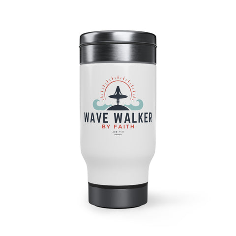 Wave Walker Stainless Steel Travel Mug with Handle, 14oz